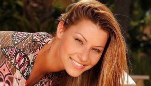 18 year old girl Hailey Little takes off yoga attire to stand naked